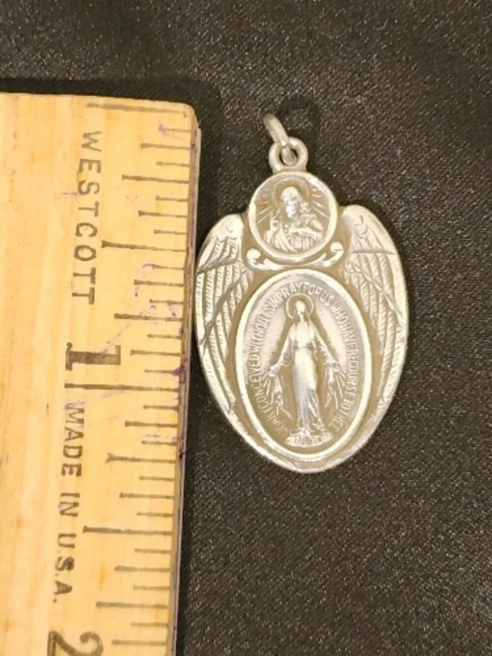 Vintage WWII Sterling Silver Miraculous Medal 